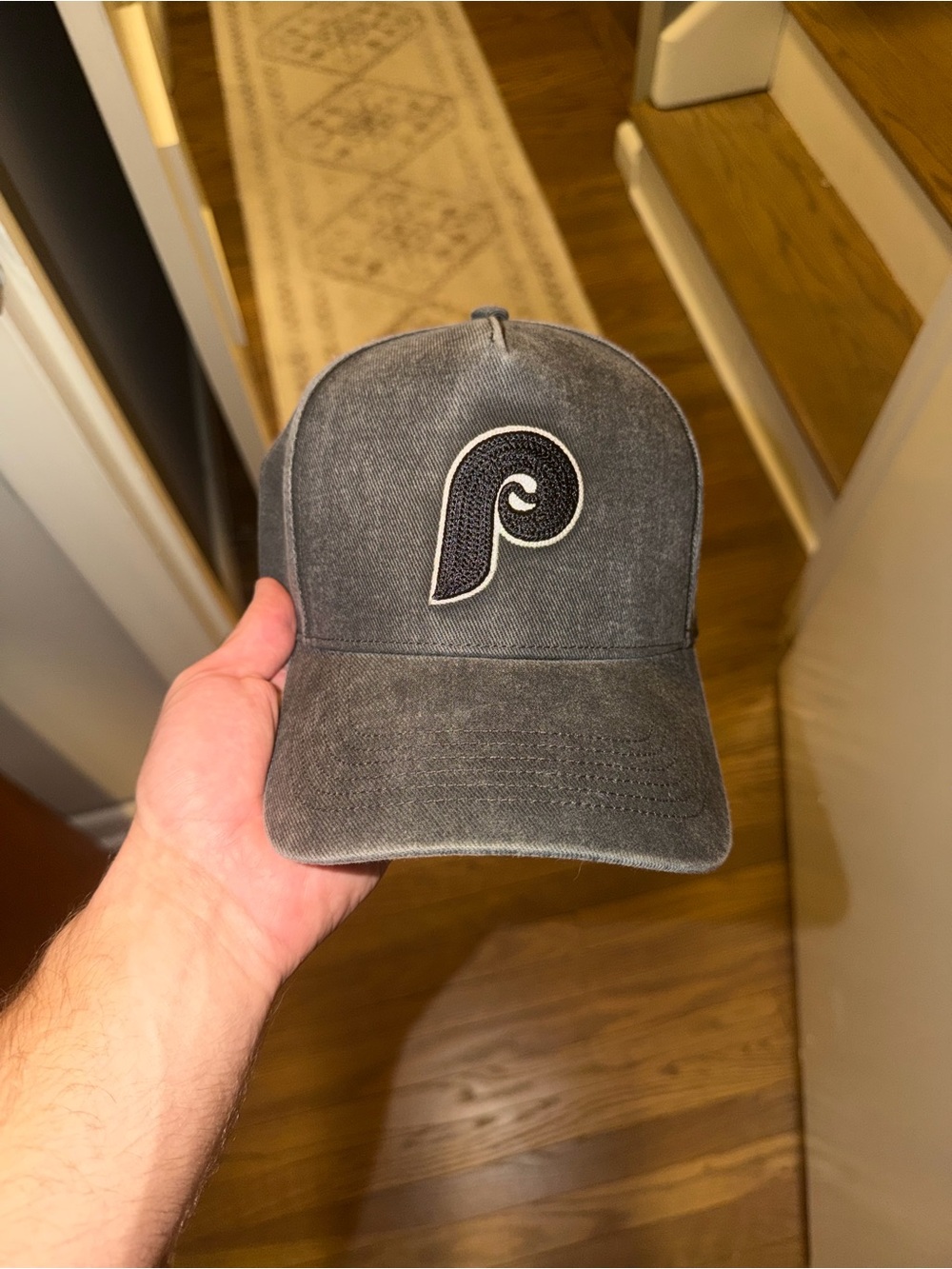 Philadelphia Phillies washed black 47 brand A-frame Hat